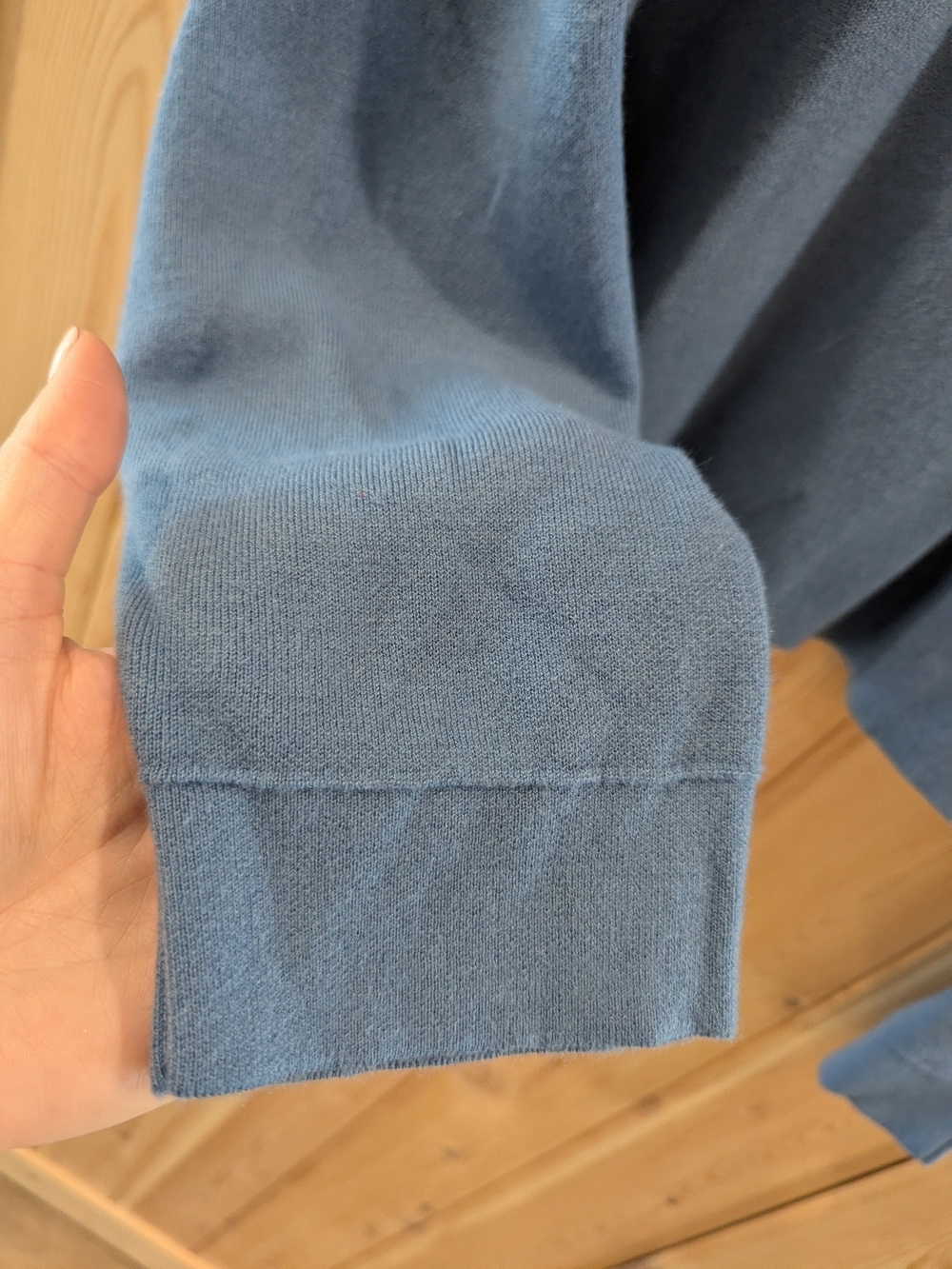 2/$40 Hudson North Blue Quarter Zip Cashmere Blend Sweater - Picture 6 of 8